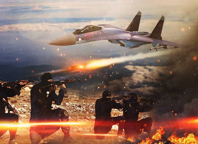 Russian Aerospace Forces destroy a terrorist camp in Syria
