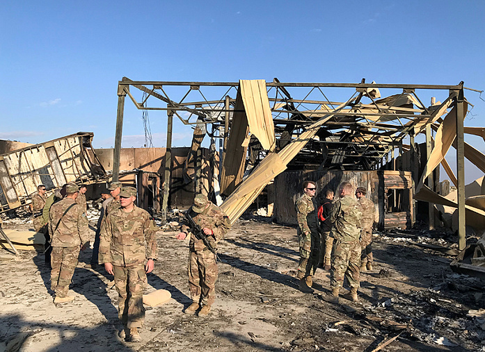 Missiles hit a US air base in western Iraq