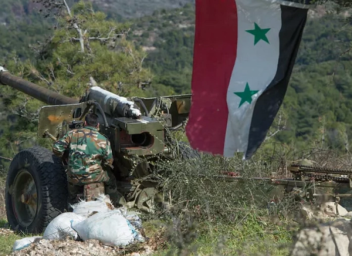 Three Syrian soldiers were wounded by explosives dropped from a UAV